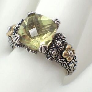 Barbara Bixby Citrine Ring 18k & Sterling Silver Gold